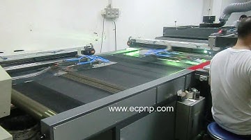 Flat Screen Printing Line with Double Unloading
