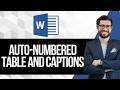 How to do Auto-Numbered Table and Figure Captions in Word