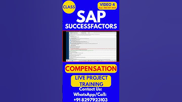 SAP SuccessFactors Compensation Training  Online Class 4 10th OCT 2025 #sapsuccessfactorstraining