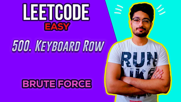 500. Keyboard Row | LEETCODE EASY | BRUTE FORCE | CODE EXPLAINER