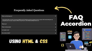 FAQ Accordion Design using HTML & CSS in Hindi | How to create FAQ accordian | HTML & CSS Tutorial