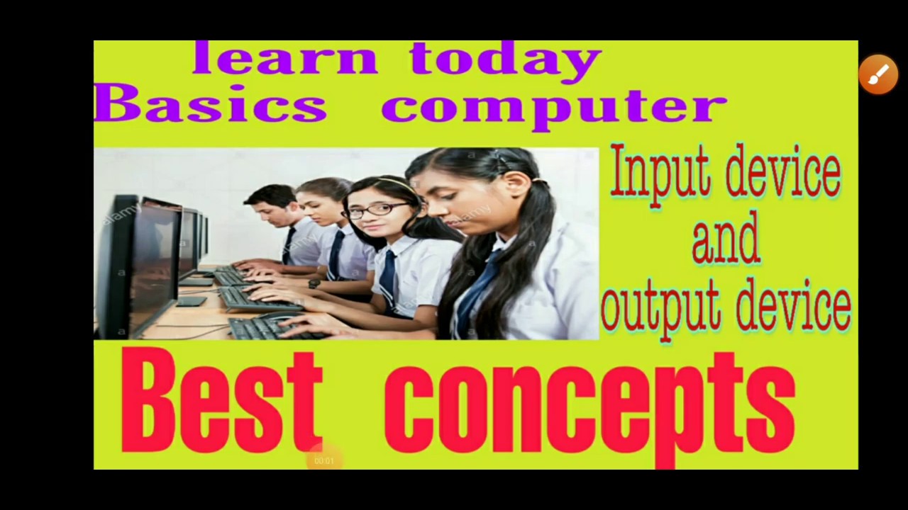 Basic computer learn input device and output device - YouTube