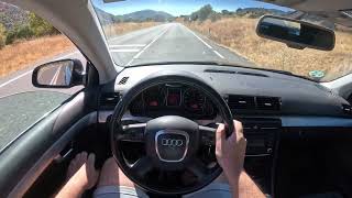 2007 Audi A4 B7 1.8T (163 HP) POV Test Drive Nº 4 on curvy roads | 0-100 and 80-120 km/h test screenshot 1