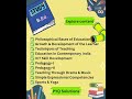 B.ed Syllabus Semester-2 panjab university #teaching #punjabiuniversty #education #motivation #study