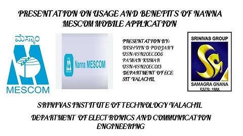 Information about the Usage and Benefits of Nanna MESCOM App