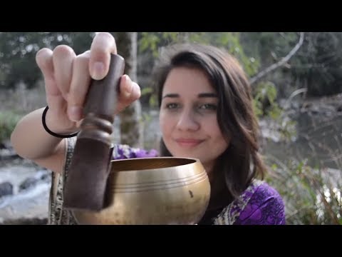 ASMR MEDITAÇÃO GUIADA NA NATUREZA | Português Brasil Binaural com Sino Tibetano