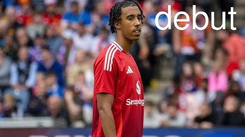 Leny Yoro Manchester United DEBUT vs Rangers  #football #epl