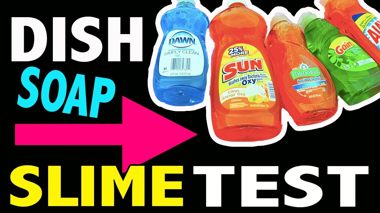 Dish Soap Slime Test - Without Borax, Liquid Starch, Cornstarch, Baking Soda