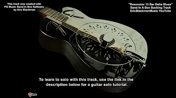 Resonator Guitar 12 Bar DELTA Blues Backing Track A Major - Dobro Slide @EricBlackmonGuitar