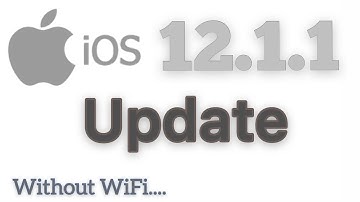 iOS 12.1.1 UPDATE WITHOUT WIFI