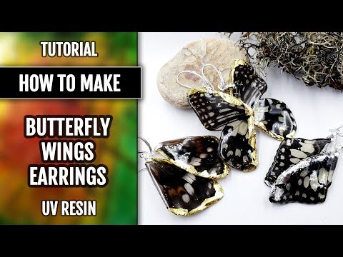 How to make: UV resin Real Butterfly Wings Earrings!