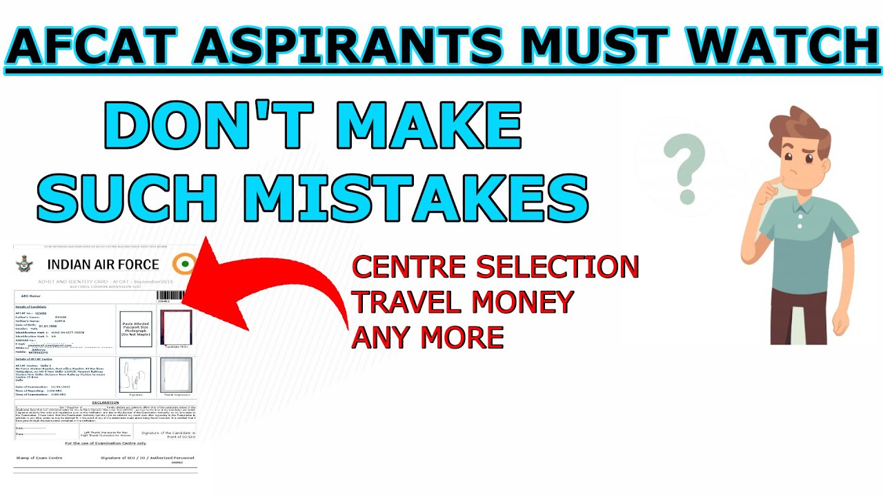 AFCAT 2020 COMMON MISTAKES ASPIRANTS MAKE AND REMEDIES