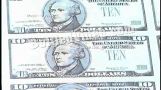 Free Stock Footage - Sheets of Uncut Partially Print US $10 Bills by BottledVideo.com