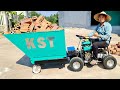 Build a wheelbarrow hydraulic  dumper truck 120cc diy