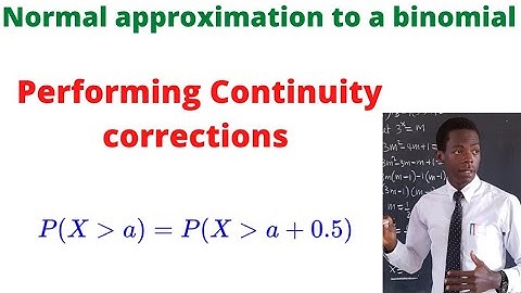 Normal approximation to a binomial: continuity correction ............#africastruggle.