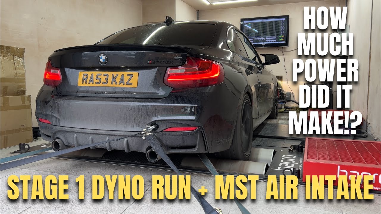 BMW M240i Stage 1 Tune + MST Air Intake Dyno Run. How Much Power Does ...