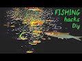 Diy fishing tricks and hacks Luminous feeder with luminous fishing knots and hooks