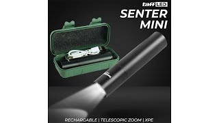 Senter Mini LED Rechargable Senter Telescopic Zoom XPE