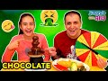 FUENTE DE CHOCOLATE CHALLENGE. Probando comida normal con chocolate | ABY