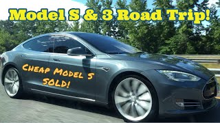 Kyle and alyssa hop in the two teslas (model s model 3) to deliver
p85+ its new owner south carolina. it's good hit road again! ...