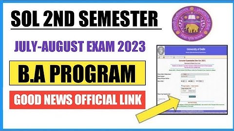 Sol 2nd Semester B.a Prog Result Declared 2023 II How to download 2nd Sem B.a Prog Result 2023