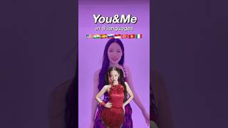 🌙Jennie - ‘You & Me’ Cover With 8 Languages!! 🇺🇸🇮🇳🇪🇸🇷🇺🇮🇩🇹🇷🇻🇳🇮🇹 #Shorts