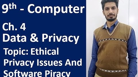 Lecture 1 Privacy Issues | Data And Privacy | Ch 4. | 9th Class Computer | By Sir Haseeb Ur Rehman