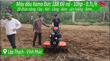 Bàn giao máy xới đất 188 siêu khỏe 10 sức ngựa đề nổ tại Lập Thạch Vĩnh Phúc