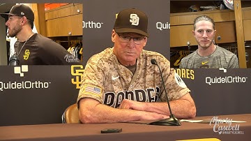 Joe Musgrove,  Bob Melvin and Josh Hader discuss Padres rough series loss to the Dodgers
