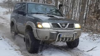 DIff lock OFF vs Diff Lock ON Off road Nissan Patrol Y61 GR TD-6 SE 2.8