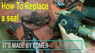 How to replace the input shaft seal on a Woods / Comer gearbox on a tractor driven post hole digger
