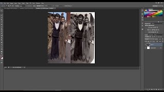 Timelapse of the Colorization and Restoration of a Damaged Photo