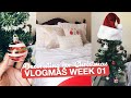 Vlogmas Week 01 | Decorating my Bedroom + Christmas Movie Night
