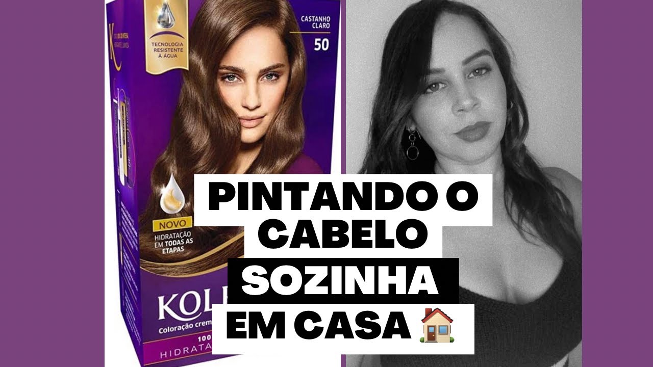 KOLESTON 50 ANTES E DEPOIS // CASTANHO CLARO // PINTANDO O CABELO ...