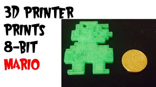 3D Printer prints 8 bit Mario