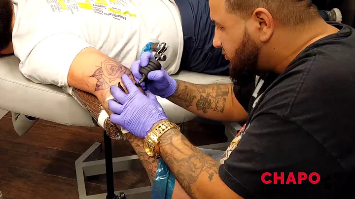 Rose Tattoo Time lapse - Artist: Rudy Coronado [Sh...