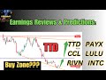 Earnings PAYX & CCL Most Active Stocks LULU RIVN INTC TTD