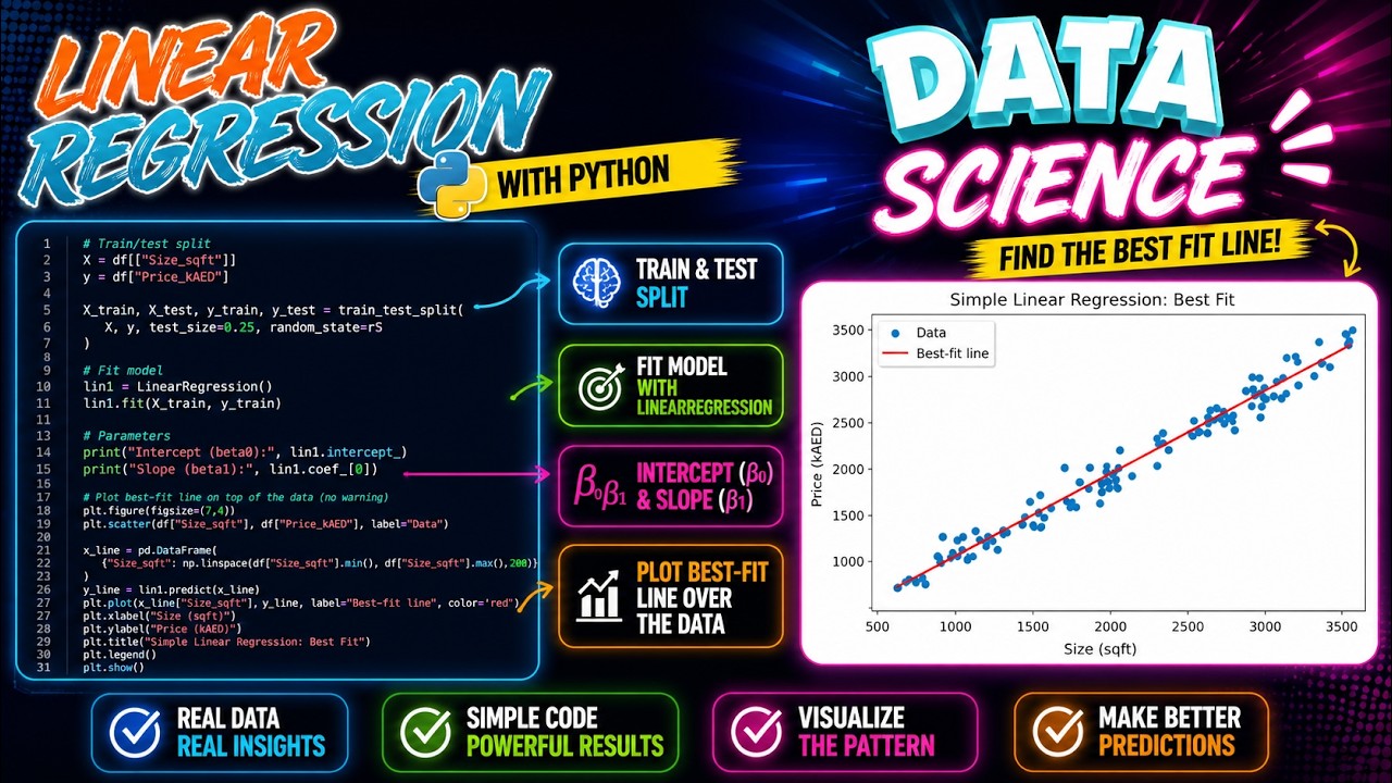 Data Science: Linear Regression, Practical Implementation - YouTube