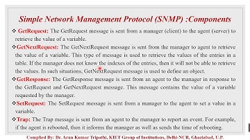 Unit 5 Lecture 4 SNMP