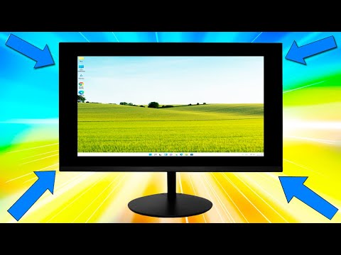 Черные полосы по бокам на мониторе Windows 11.Как растянуть рабочий стол на весь экран