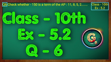 Class - 10 Ex - 5.2 Q6 Maths (Arithmetic progression) NCERT CBSE || Green Board