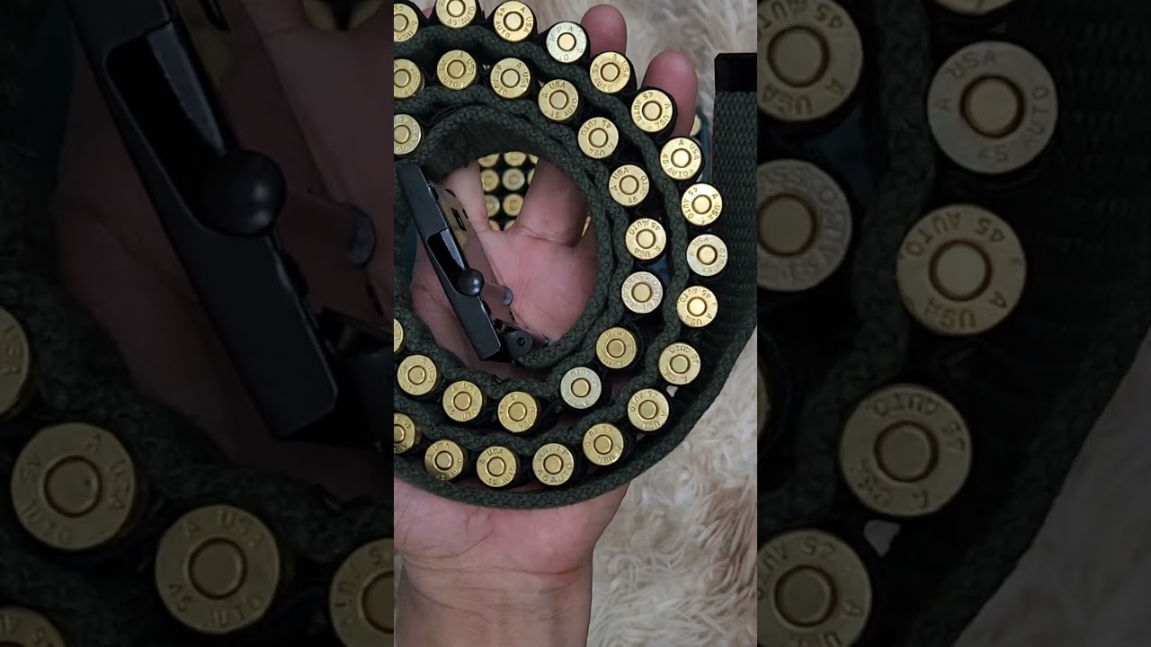 DIY Ammo Belt for .45 ACP Satisfying ASMR @Jetro Firing Range 