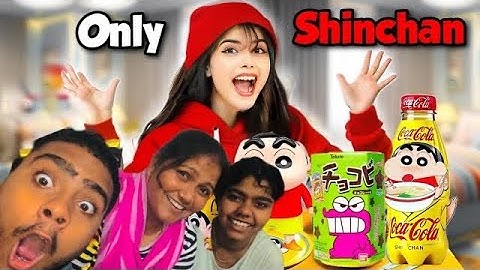 😱🩷Using only SHINCHAN things for 24 Hours!#shinchan #pokemon 🥰