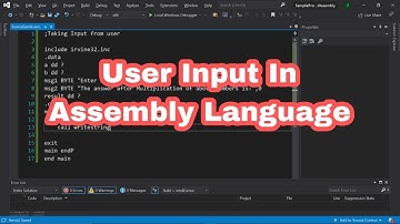 User Input in Assembly Language|| Lecture No7 || Irvine32 || MASM ||Visual Studio 2019