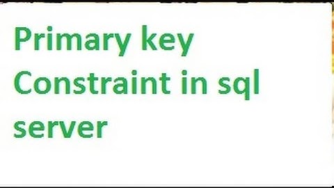 Primary key Constraint in sql server-vlr training