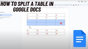How To Split a Table in Google Docs [2025]