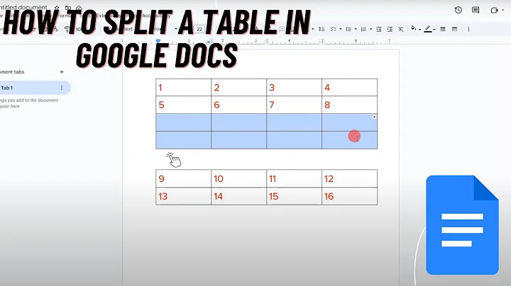 How To Split a Table in Google Docs [2025]