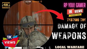 Testing The Damage of Weapon (Guns) in Local Warfare | #Local_warfare #LocalWarfare | R P YOU! GAMER