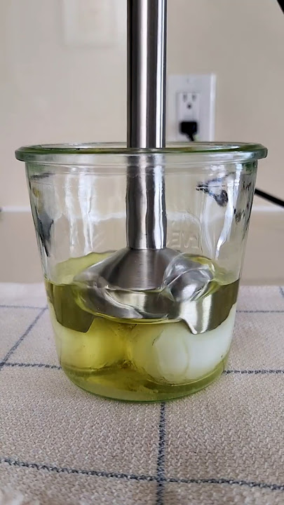 Homemade mayonnaise with boiled eggs