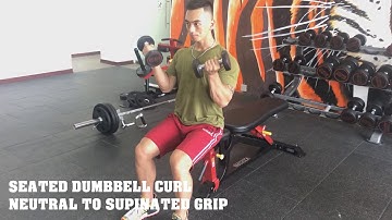 [PROCOACH] SEATED DUMBBELL CURL - NEUTRAL TO SUPINATED GRIP